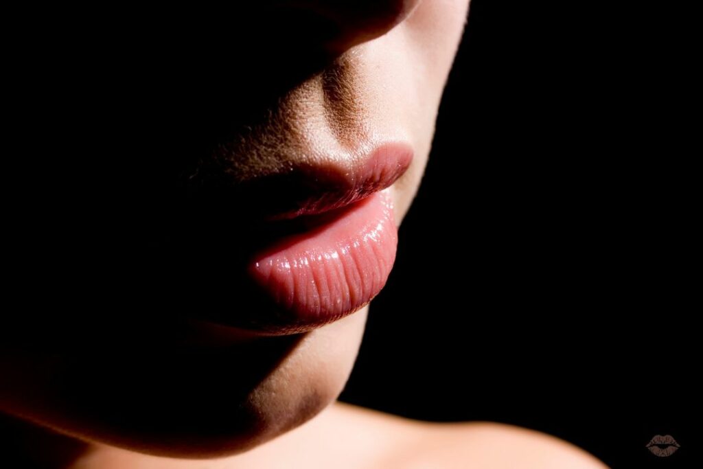 Die schönen Lippen einer Frau